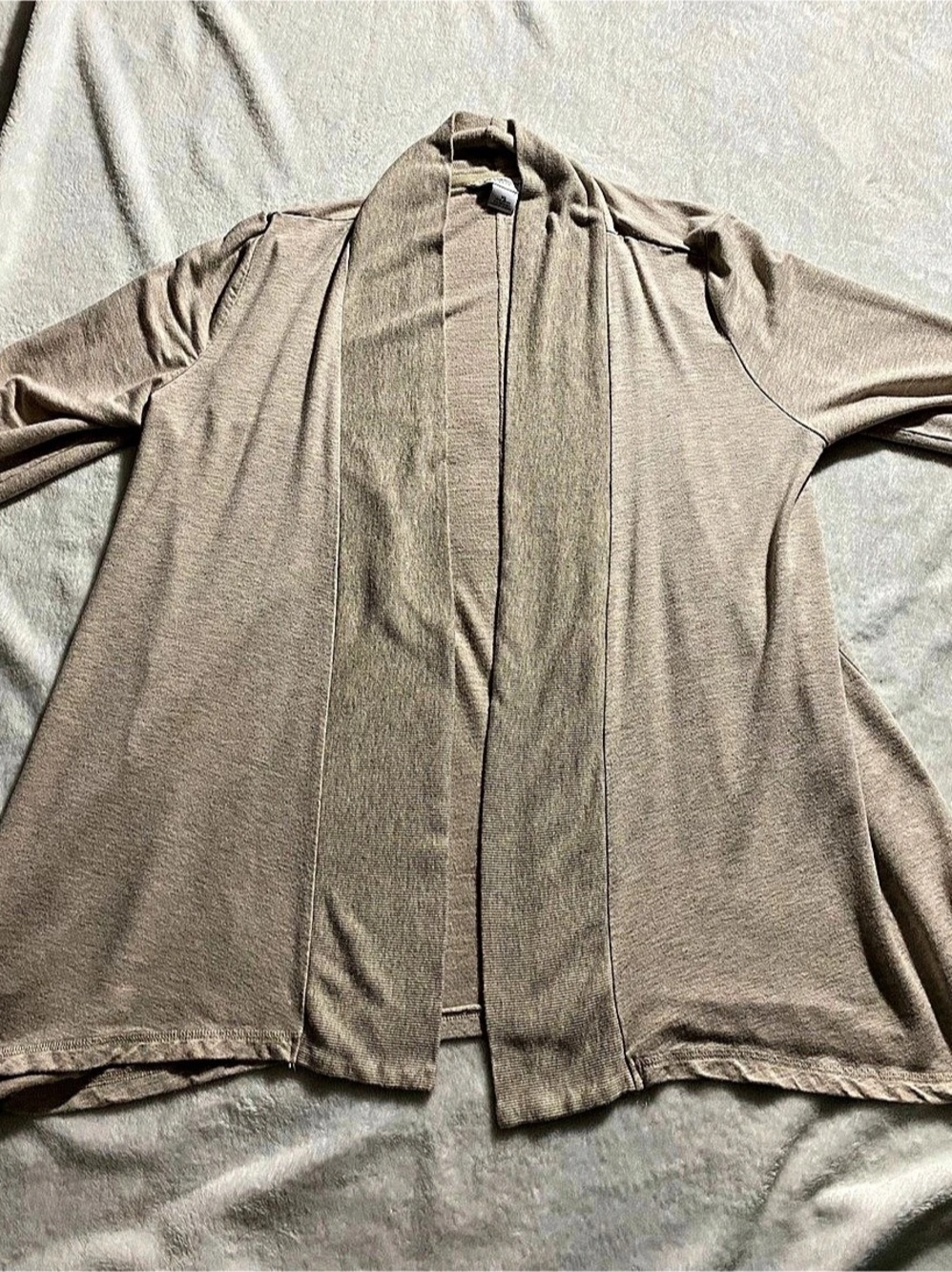 Liz Claiborne Open Front Cardigan in Brown Size XL Like New